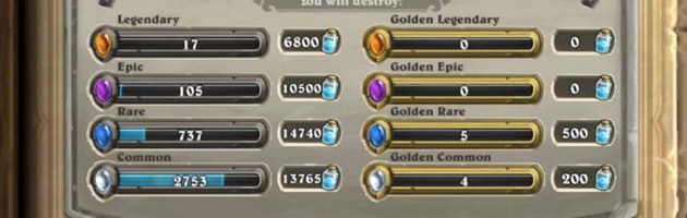 840 paquets Hearthstone