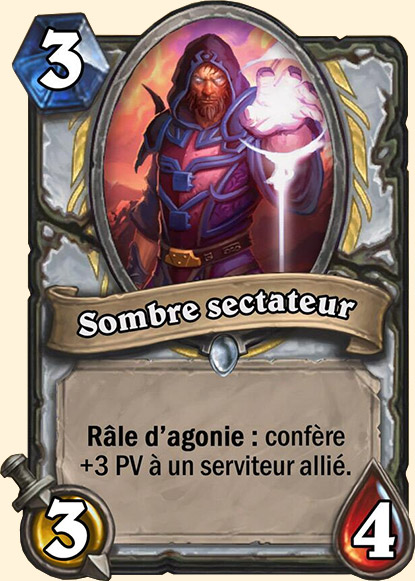 Carte Prêtre Hearthstone - Sombre sectateur- Malédiction de Naxxramas