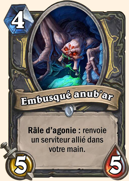 Carte Voleur Hearthstone - Embusqué anub’ar - Malédiction de Naxxramas