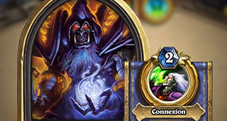 Portrait héros doré Démoniste Hearthstone