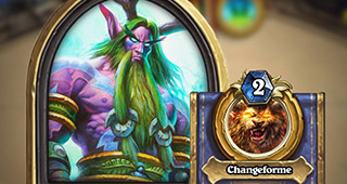 Portrait héros doré Druide Hearthstone