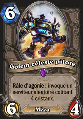Golem Céleste piloté carte Hearthstone