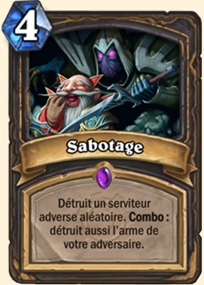 Sabotage carte Gobelins et Gnomes Hearthstone