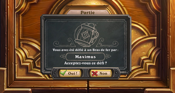 Hearthstone patch bras de fer