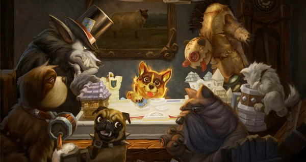 peinture canine de hearthstone par eric browning