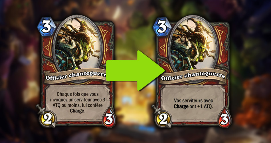 Changement à venir pour la carte Officier Chanteguerre
