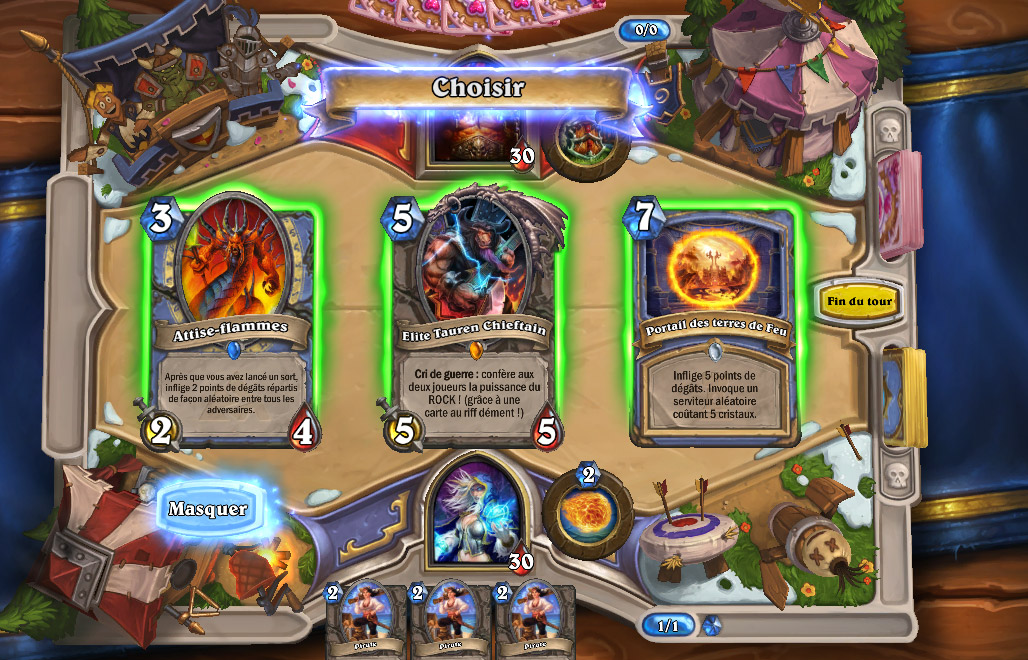 Chaque tour, choisissez une carte Chaque tour, choisissez une carte