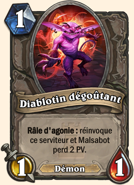Carte Hearthstone - Diablotin dégoûtant (Normal) - Terestrian Malsabot