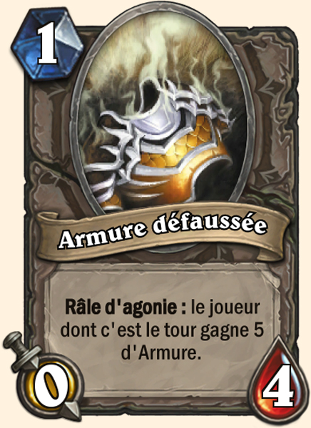  Armure défaussée carte Bras de fer Hearthstone