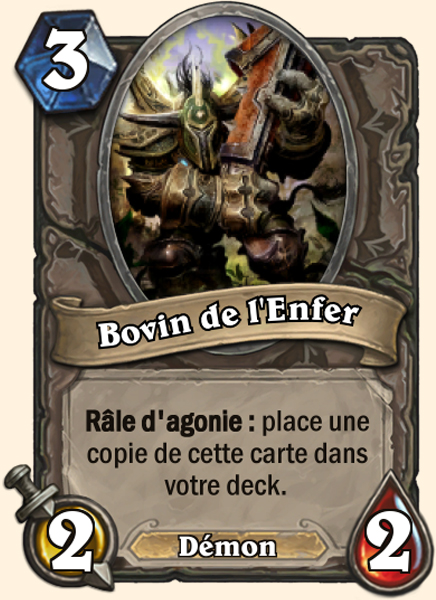  Bovin de l'Enfer carte Bras de fer Hearthstone
