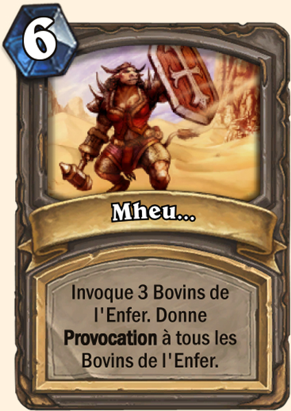  Mheu carte Bras de fer Hearthstone