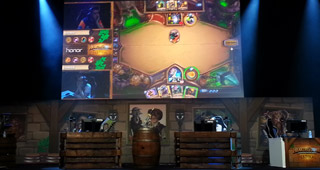 La scène retransmettant en direct la compétition