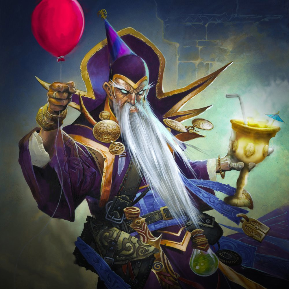 L'Archimage Antonidas avec coupe et ballon à la main