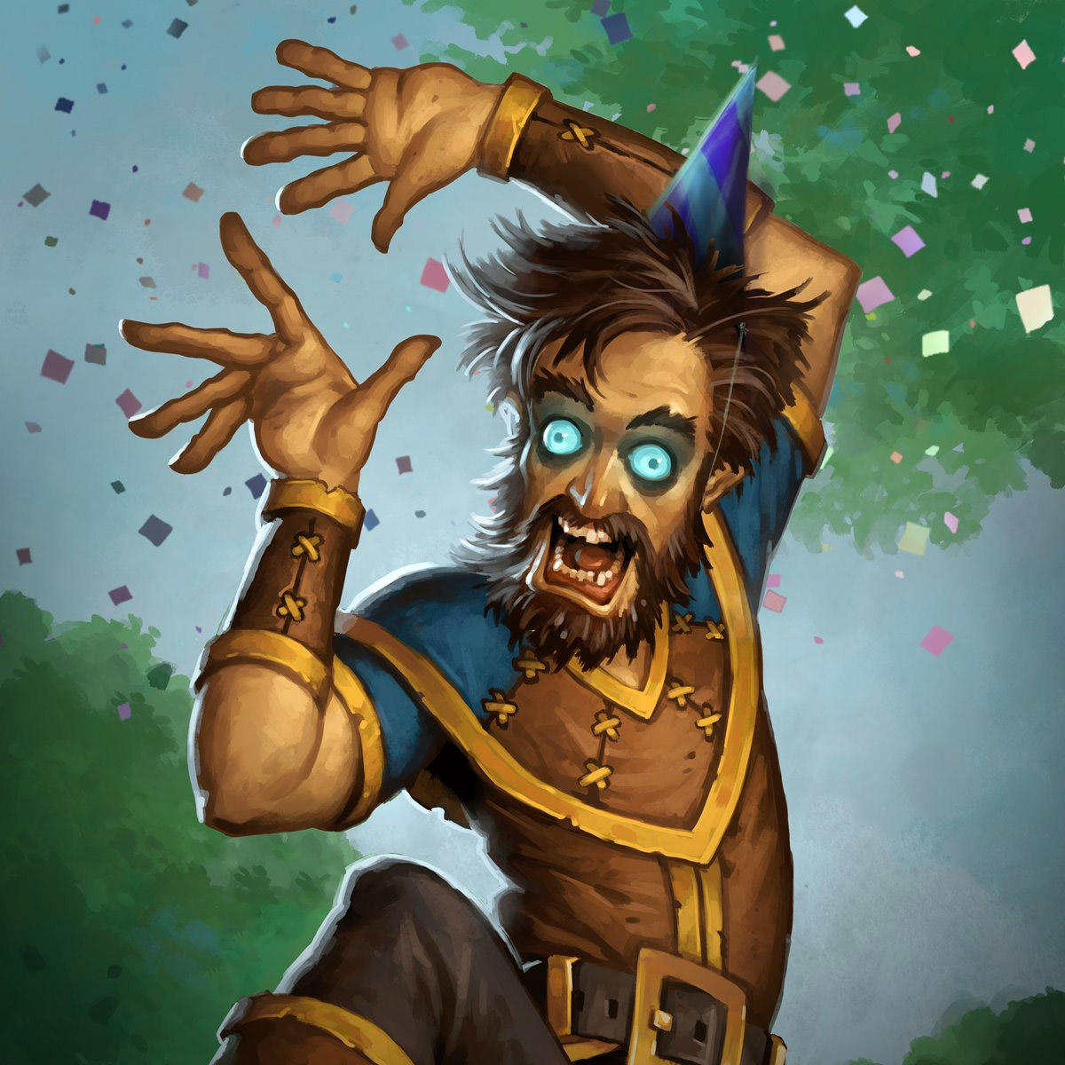 Le villageois possédé et un chapeau festif !