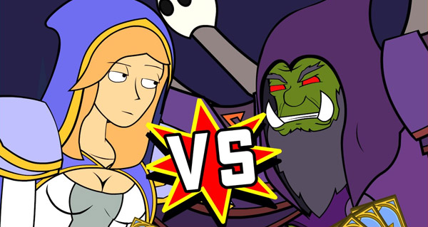 video d'animation hearthstone : jaina vs gul'dan