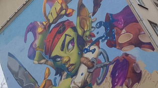 Fresque murale Hearthstone à Moscou