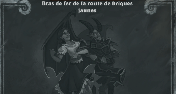 bras de fer de la route de briques jaunes