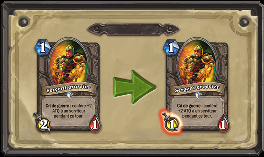 Modification carte Hearthstone Sergent Grossier