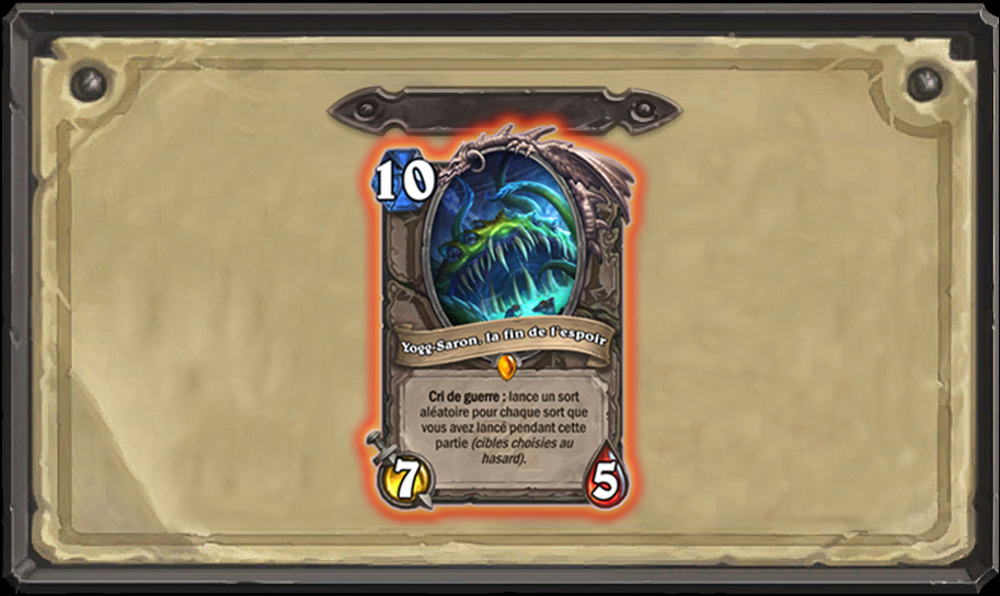 Modification carte Hearthstone Yogg-Saron, la fin de l'espoir
