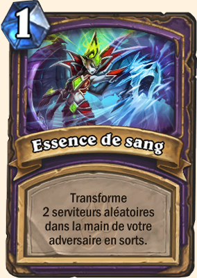 Carte Hearthstone Essence de sang