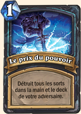 Carte Hearthstone Le prix du pouvoir