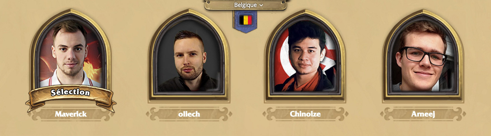 La composition de l'équipe de Belgique des Hearthstone GG