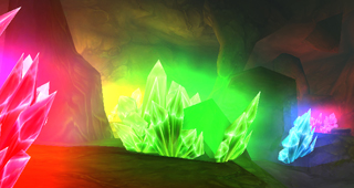 Une caverne de cristaux de puissance Une caverne de cristaux de puissance