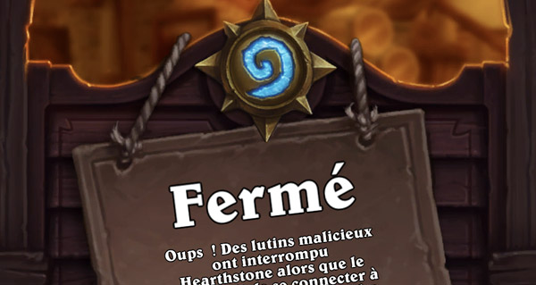 les serveurs de hearthstone roll-back 4 jours en arriere en chine