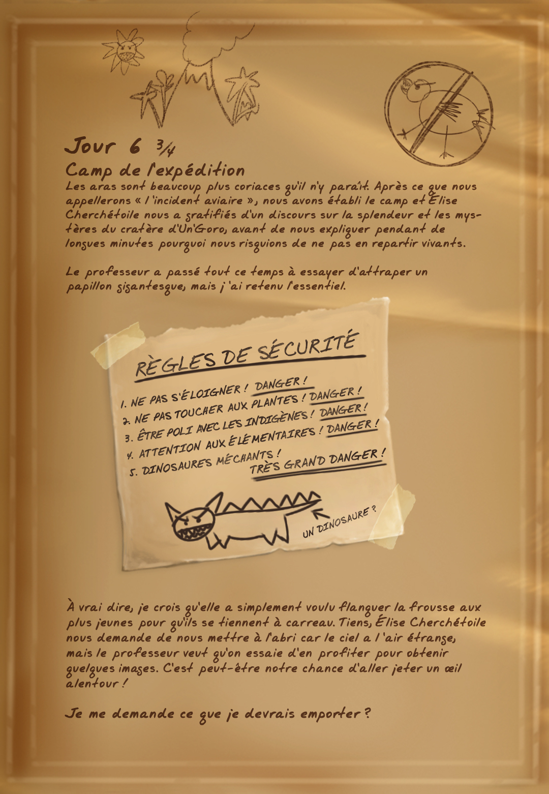 Journal d’expédition de E. Malone - 1re semaine - Partie 2