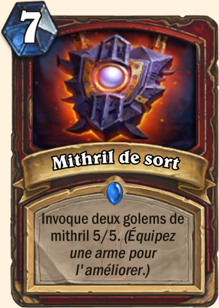 Carte Hearthstone - Mithril de sort