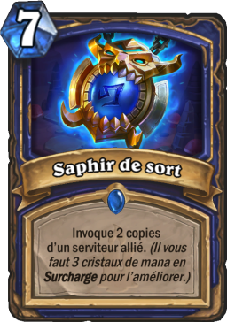 Carte Hearthstone - Saphir de sort
