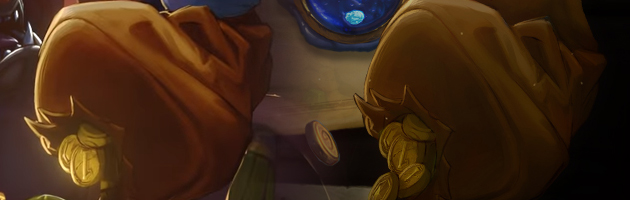 À gauche, la bourse de Gadgetzan / À droite, la bourse de l