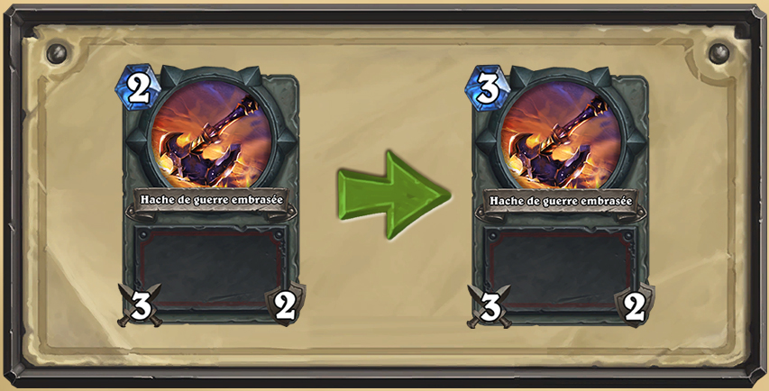 Modifications pour la carte Hache de guerre embrasée au patch 9.1