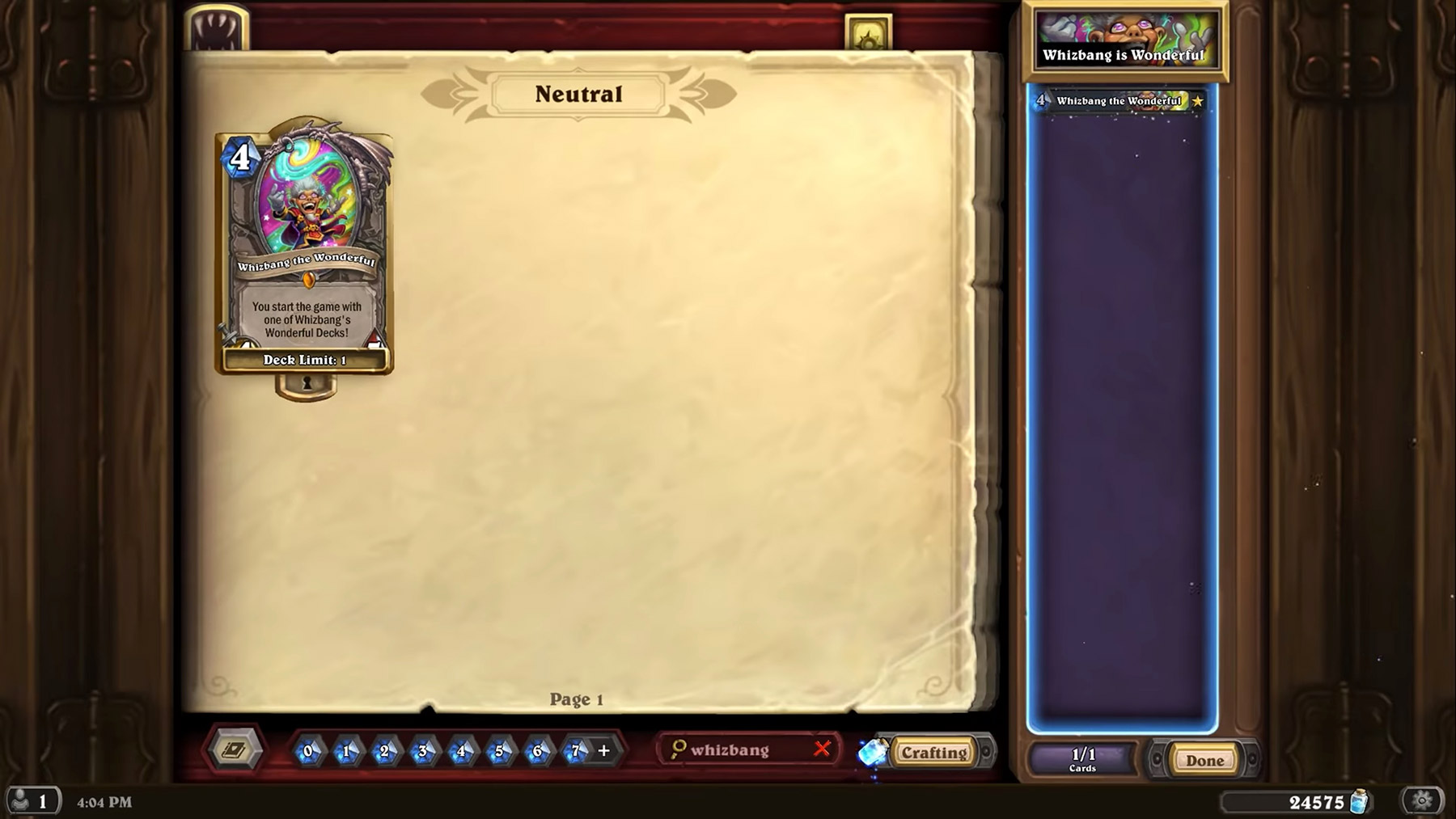 Mystifix se substitue à votre deck dans Hearthstone