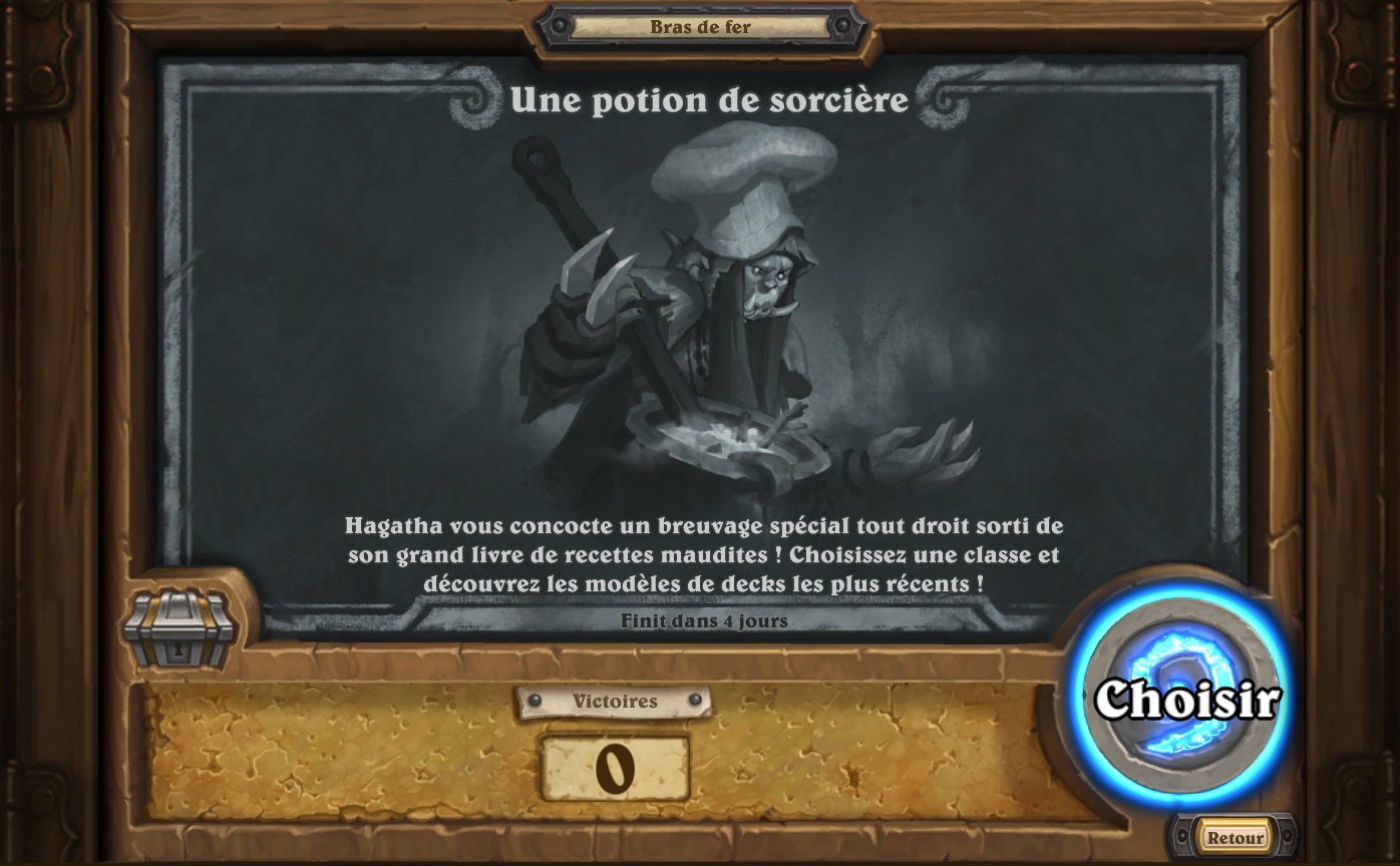 Bras de fer hebdomadaire : une potion de sorcière