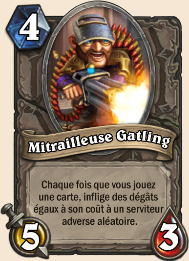 Carte Hearthstone - Mitrailleuse Gatling