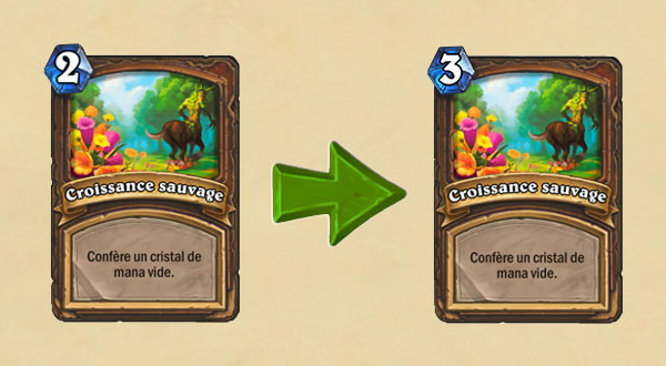 Croissance sauvage coûte désormais 3 cristaux de mana