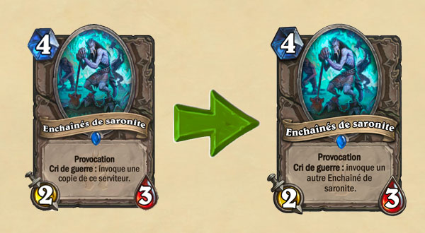 Modification pour le texte de la carte Enchaînés de saronite