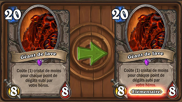 Le Géant de lave devient un Élémentaire