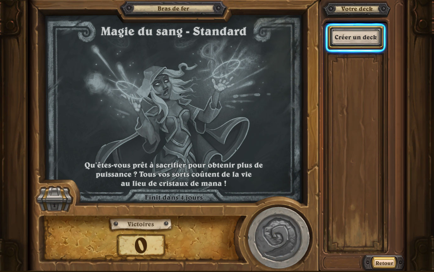 Bras de fer hebdomadaire : la Magie du sang