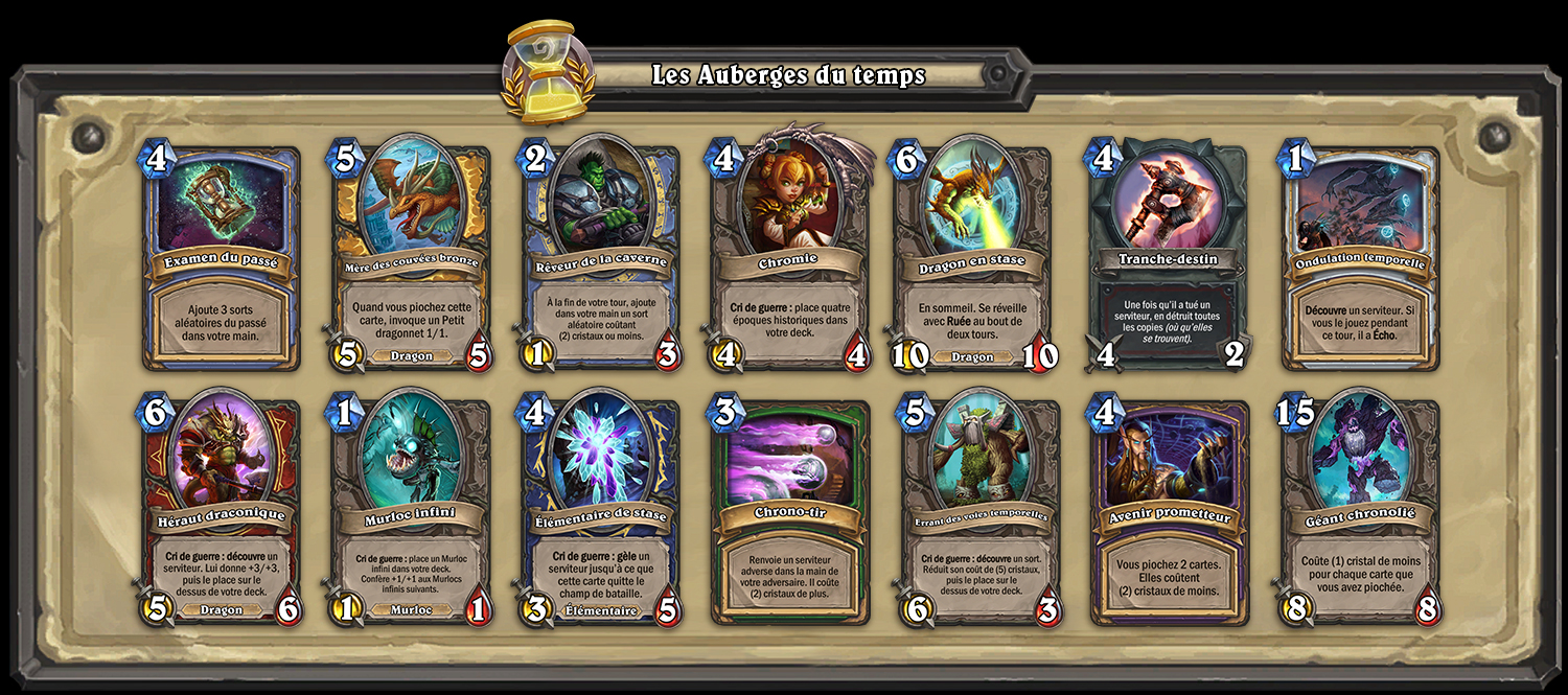 28 cartes temporaires sont ajoutées à l'Arène pendant les Auberges du temps
