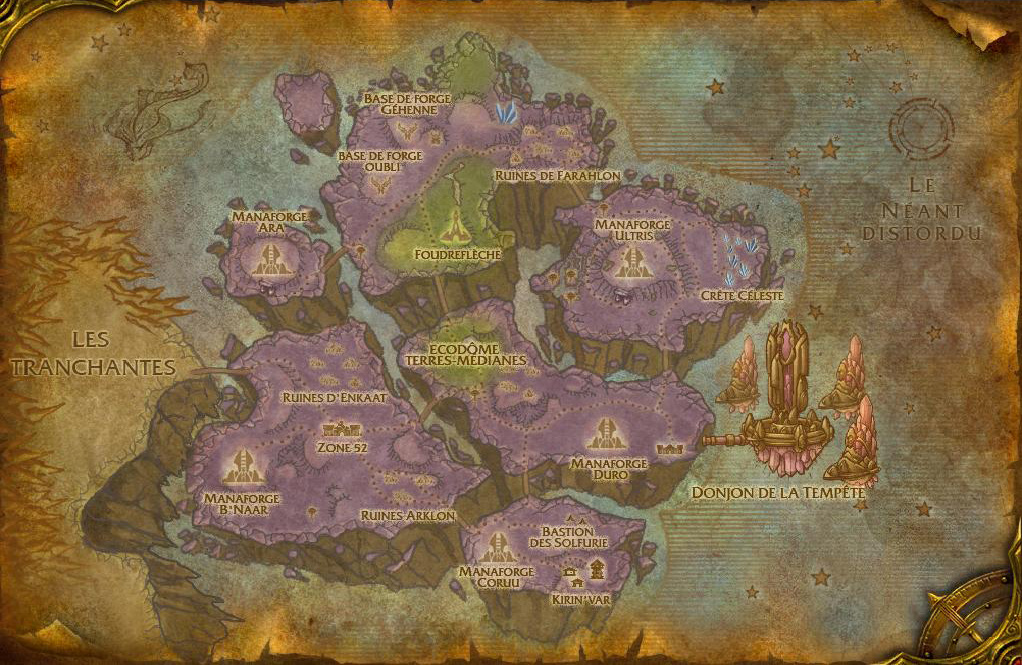 Carte du Raz-de-Néant dans World of Warcraft