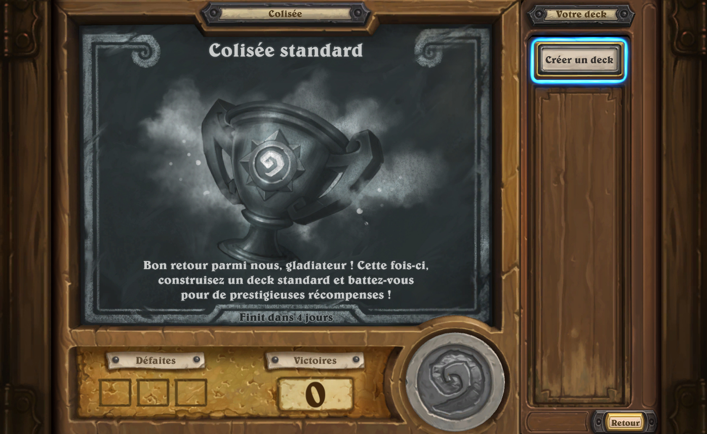 Le Colisée en mode Standard dans Hearthstone