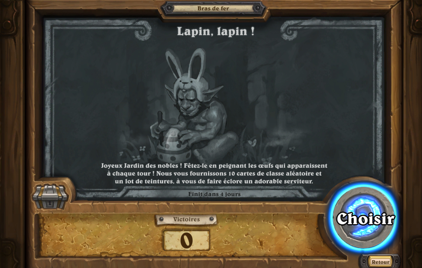 Le bras de fer hebdomadaire Lapin, lapin