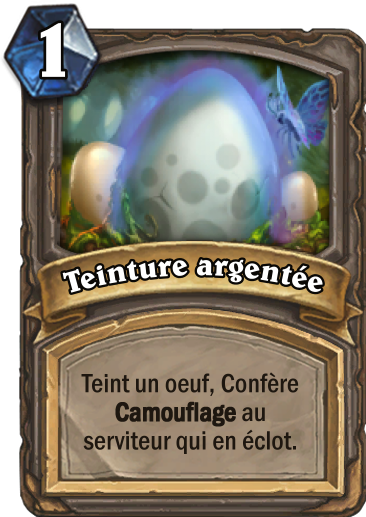 Carte Hearthstone - Teinture argentée