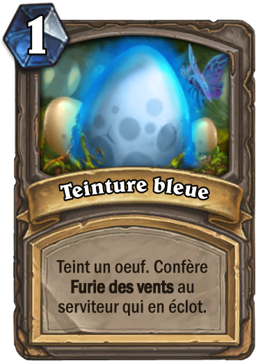Carte Hearthstone - Teinture bleue