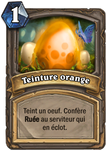 Carte Hearthstone - Teinture orange