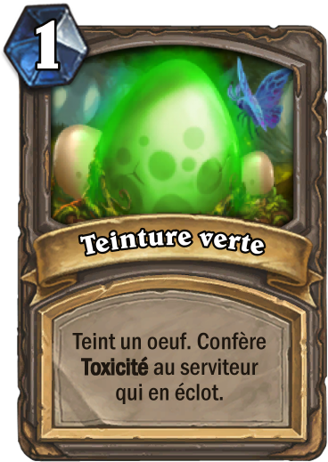 Carte Hearthstone - Teinture verte