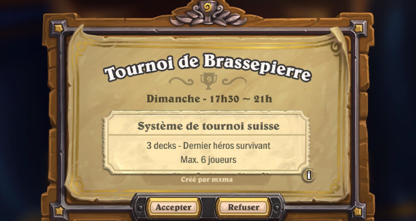 mode tournoi hearthstone : confirmations a propos de la beta