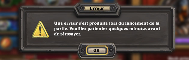 Les parties classées sont temporairement désactivées